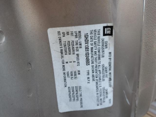 Photo 10 from auction – 2001 OLDSMOBILE SILHOUETTE with VIN 1GHDX13E61D248655