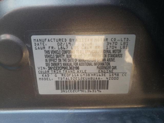 Photo 10 from auction – 2019 NISSAN VERSA NOTE with VIN 3N1CE2CP9KL363196