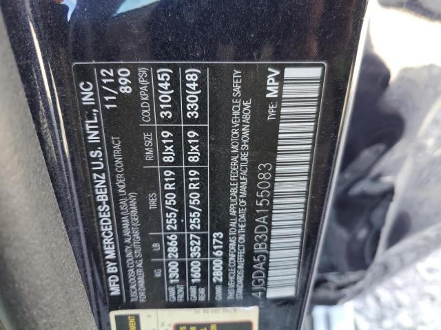 Photo 10 from auction – 2013 MERCEDES-BENZ ML 350 with VIN 4JGDA5JB3DA155083