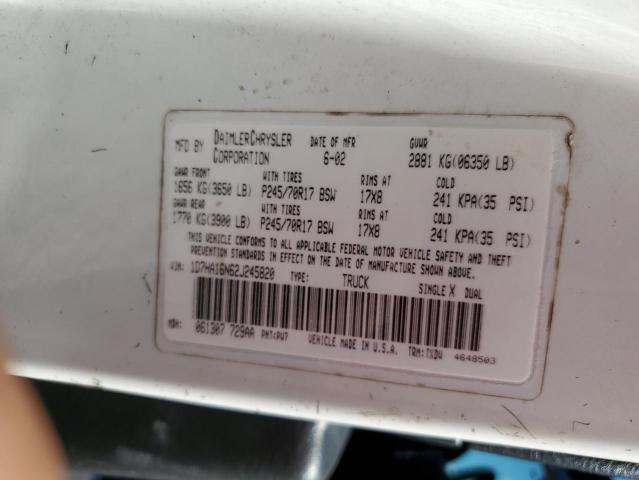 Photo 10 from auction – 2002 DODGE RAM 1500 with VIN 1D7HA16N62J245820