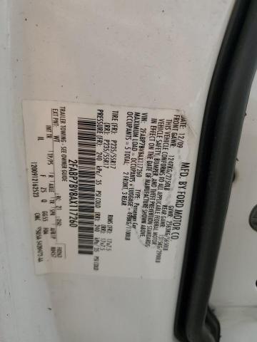 Photo 10 from auction – 2010 FORD CROWN VICT with VIN 2FABP7BV8AX117260