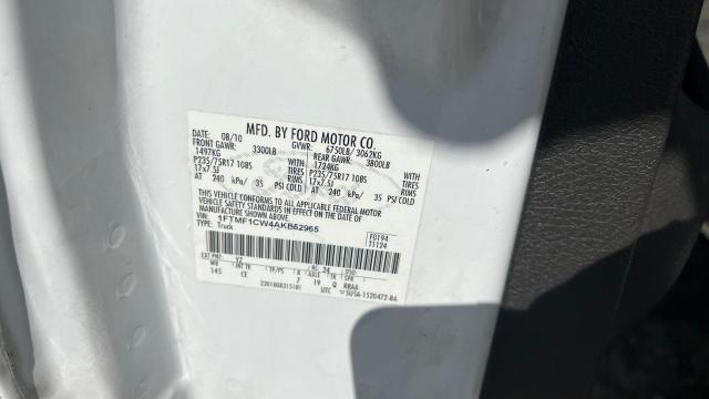 Photo 10 from auction – 2010 FORD F150 with VIN 1FTMF1CW4AKB52965
