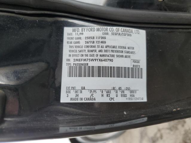 Photo 10 from auction – 2000 MERCURY GRAND MARQ with VIN 2MEFM75W9YX640790