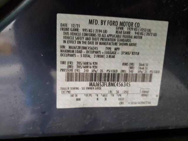 Photo 10 from auction – 2021 FORD ECOSPORT S with VIN MAJ6S3FL8MC456345
