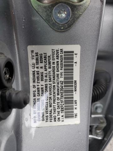 Photo 10 from auction – 2017 HONDA CIVIC EXL with VIN 19XFC1F7XHE204142