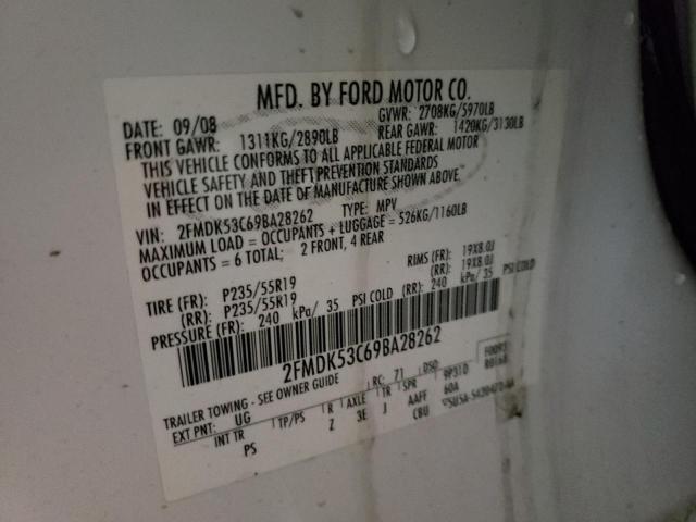 Photo 10 from auction – 2009 FORD FLEX LIMIT with VIN 2FMDK53C69BA28262