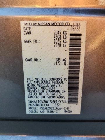 Photo 10 from auction – 2022 NISSAN LEAF SV with VIN 1N4AZ1CV2NC561934