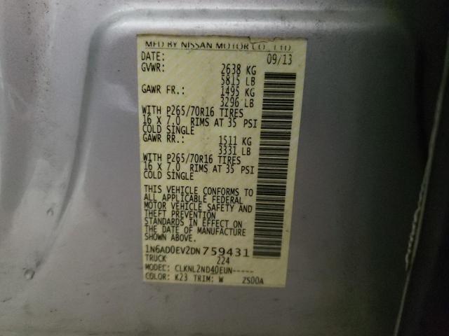 Photo 10 from auction – 2013 NISSAN FRONTIER S with VIN 1N6AD0EV2DN759431