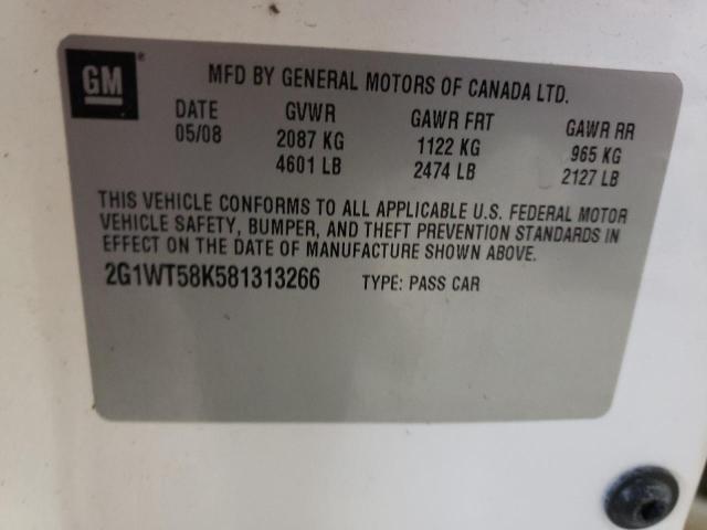 Photo 10 from auction – 2008 CHEVROLET IMPALA LT with VIN 2G1WT58K581313266