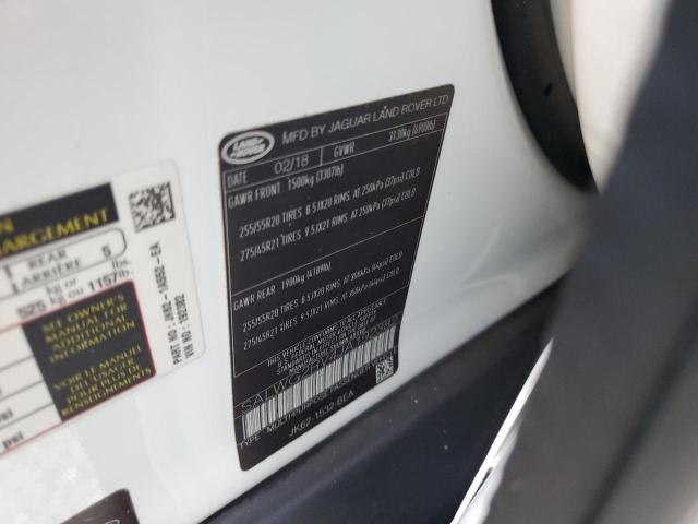 Photo 10 from auction – 2018 LAND ROVER RANGE ROVE with VIN SALWG2RV4JA192382