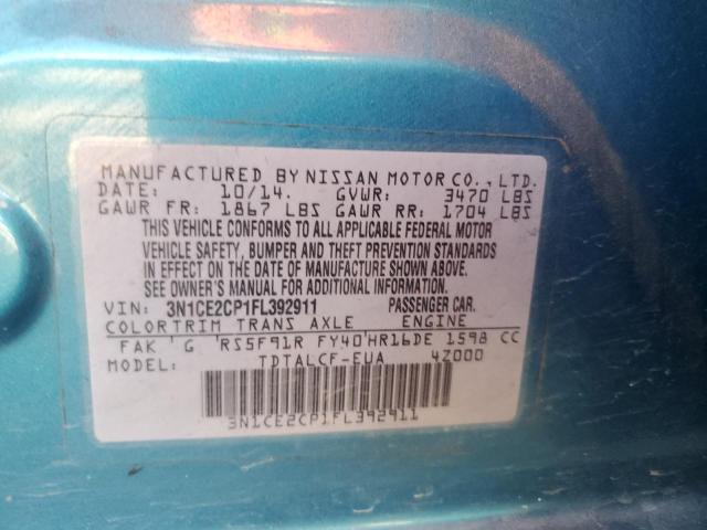 Photo 10 from auction – 2015 NISSAN VERSA NOTE with VIN 3N1CE2CP1FL392911