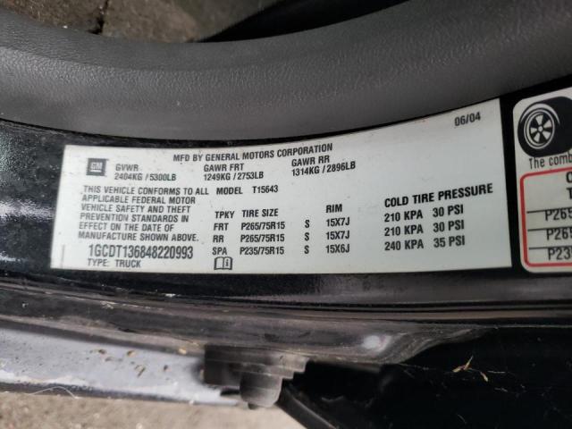 Photo 10 from auction – 2004 CHEVROLET COLORADO with VIN 1GCDT136848220993