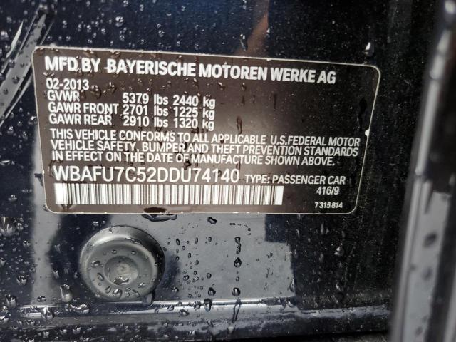 Photo 10 from auction – 2013 BMW 535 XI with VIN WBAFU7C52DDU74140
