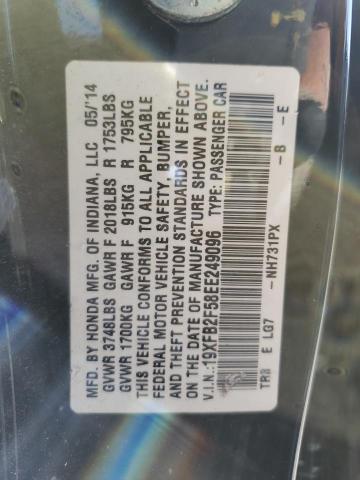 Photo 10 from auction – 2014 HONDA CIVIC LX with VIN 19XFB2F58EE249096
