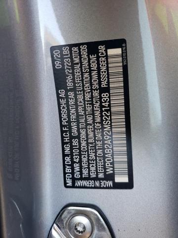 Photo 10 from auction – 2021 PORSCHE 911 CARRER with VIN WP0AB2A92MS221438