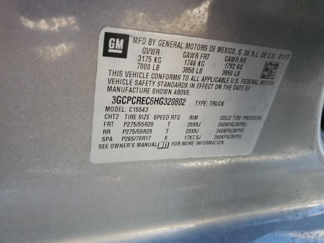 Photo 10 from auction – 2017 CHEVROLET SILVERADO with VIN 3GCPCREC6HG320802