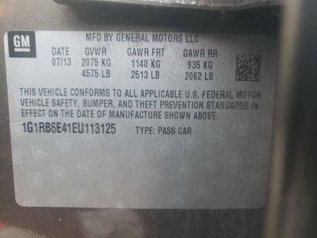 Photo 10 from auction – 2014 CHEVROLET VOLT with VIN 1G1RB6E41EU113125