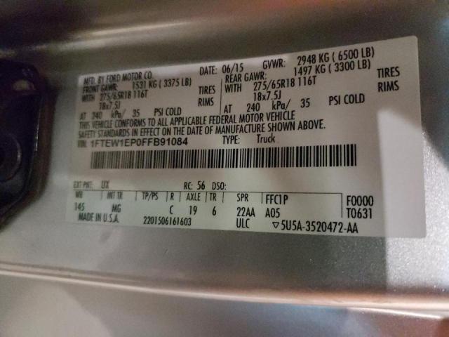 Photo 10 from auction – 2015 FORD F150 SUPER with VIN 1FTEW1EP0FFB91084