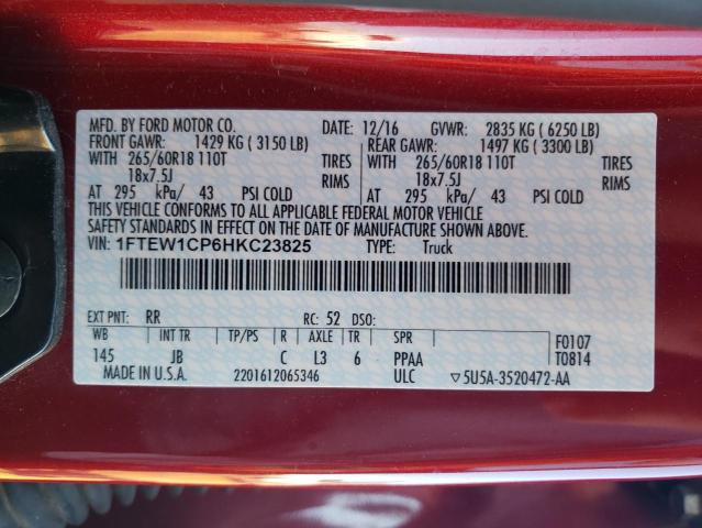 Photo 10 from auction – 2017 FORD F150 SUPER with VIN 1FTEW1CP6HKC23825