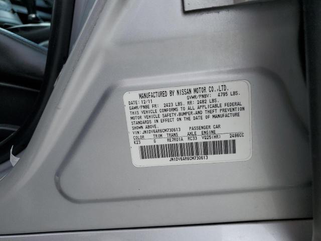 Photo 10 from auction – 2012 INFINITI G25 with VIN JN1DV6AR6CM730613