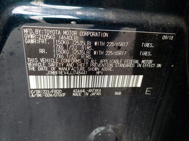 Photo 10 from auction – 2018 TOYOTA RAV4 LE with VIN JTMBFREV4JJ748441