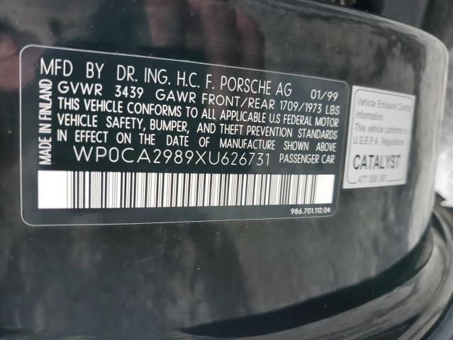 Photo 10 from auction – 1999 PORSCHE BOXSTER with VIN WP0CA2989XU626731