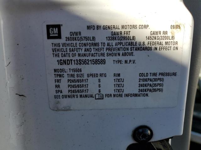 Photo 10 from auction – 2006 CHEVROLET TRAILBLAZE with VIN 1GNDT13S562158589