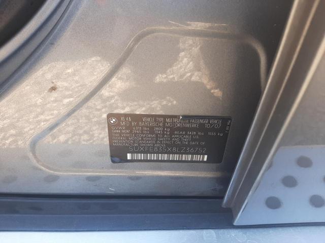 Photo 10 from auction – 2008 BMW X5 4.8I with VIN 5UXFE835X8LZ36752