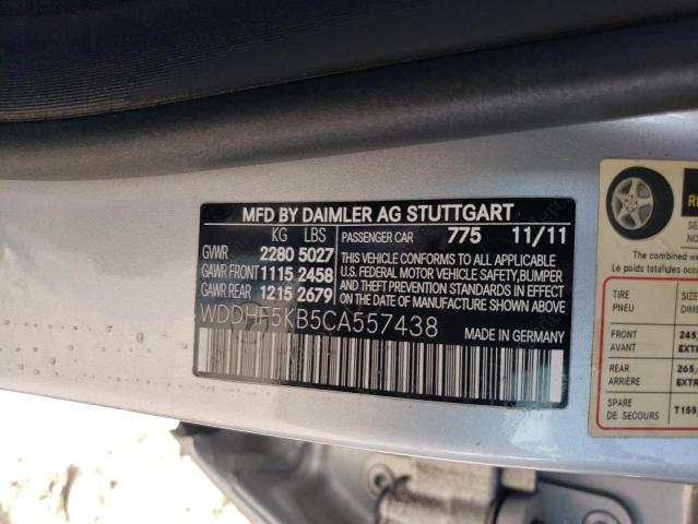 Photo 10 from auction – 2012 MERCEDES-BENZ E 350 with VIN WDDHF5KB5CA557438