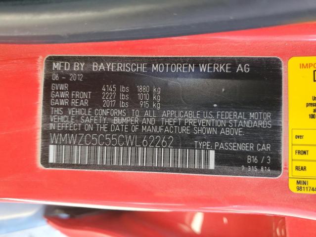 Photo 10 from auction – 2012 MINI COOPER S C with VIN WMWZC5C55CWL62262