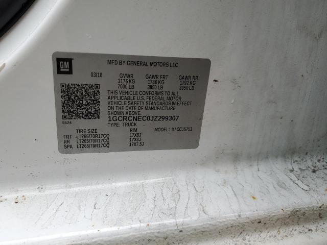 Photo 10 from auction – 2018 CHEVROLET SILVERADO with VIN 1GCRCNEC0JZ299307