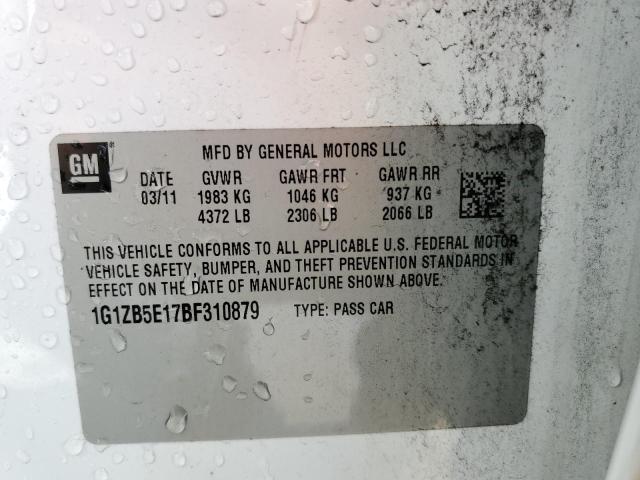 Photo 10 from auction – 2011 CHEVROLET MALIBU LS with VIN 1G1ZB5E17BF310879