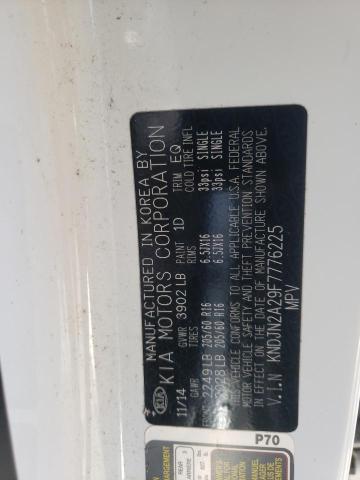 Photo 10 from auction – 2015 KIA SOUL with VIN KNDJN2A29F7776225