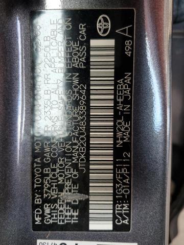 Photo 10 from auction – 2008 TOYOTA PRIUS with VIN JTDKB20U483389642