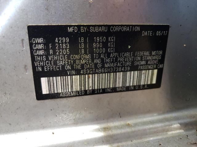 Photo 10 from auction – 2017 SUBARU IMPREZA PR with VIN 4S3GTAB66H3738439
