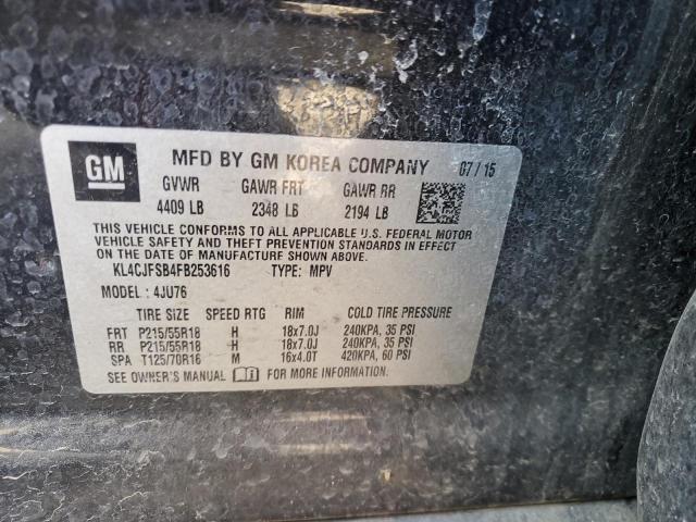 Photo 10 from auction – 2015 BUICK ENCORE CON with VIN KL4CJFSB4FB253616