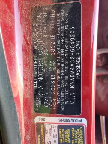 Photo 10 from auction – 2017 KIA RIO LX with VIN KNADM4A33H6049205
