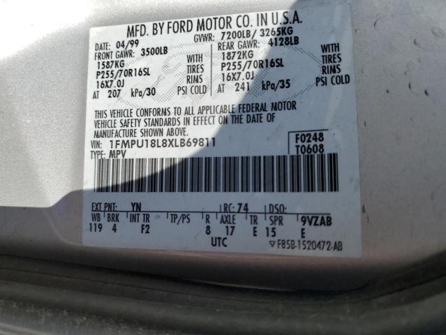 Photo 10 from auction – 1999 FORD EXPEDITION with VIN 1FMPU18L8XLB69811