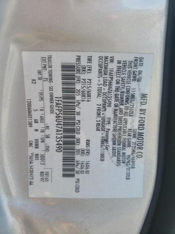 Photo 10 from auction – 2007 FORD TAURUS SEL with VIN 1FAFP56U47A135490
