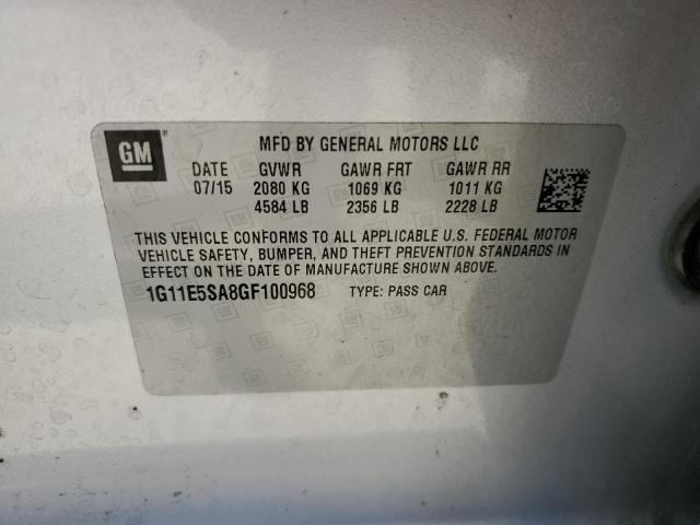 Photo 10 from auction – 2016 CHEVROLET MALIBU LIM with VIN 1G11E5SA8GF100968