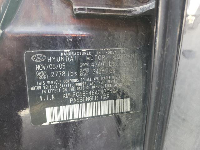 Photo 10 from auction – 2006 HYUNDAI AZERA SE with VIN KMHFC46F46A047082