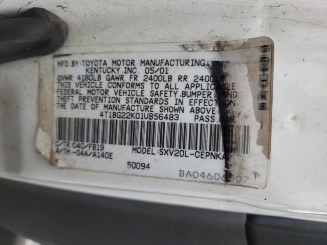 Photo 10 from auction – 2001 TOYOTA CAMRY with VIN 4T1BG22K01U856483