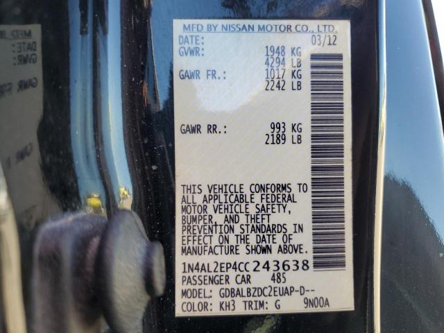 Photo 10 from auction – 2012 NISSAN ALTIMA S with VIN 1N4AL2EP4CC243638
