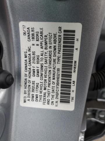 Photo 10 from auction – 2017 HONDA CIVIC EX with VIN 2HGFC1F36HH652199