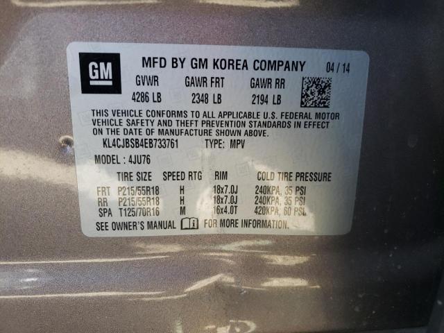 Photo 10 from auction – 2014 BUICK ENCORE CON with VIN KL4CJBSB4EB733761