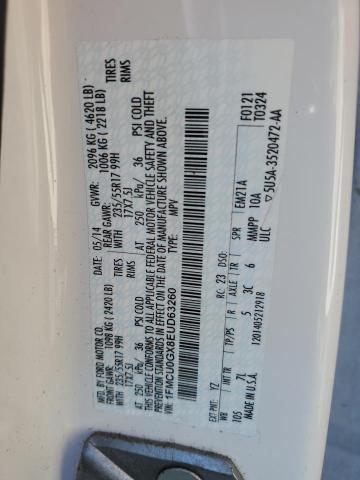 Photo 10 from auction – 2014 FORD ESCAPE SE with VIN 1FMCU0GX8EUD63260
