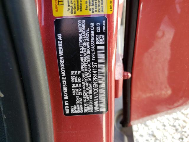 Photo 10 from auction – 2022 MINI COOPER S C with VIN WMWLV7C06N2R44137