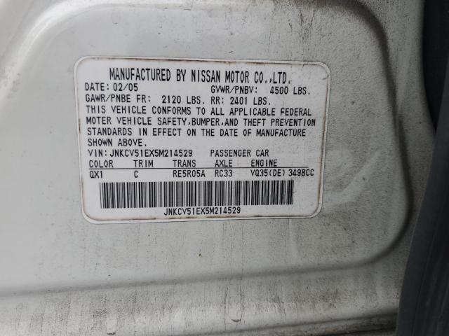 Photo 10 from auction – 2003 INFINITI G35 with VIN JNKCV51EX5M214529