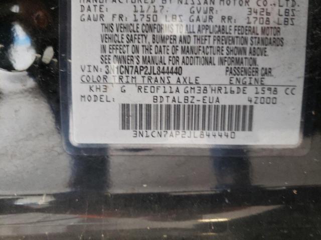 Photo 10 from auction – 2018 NISSAN VERSA S with VIN 3N1CN7AP2JL844440