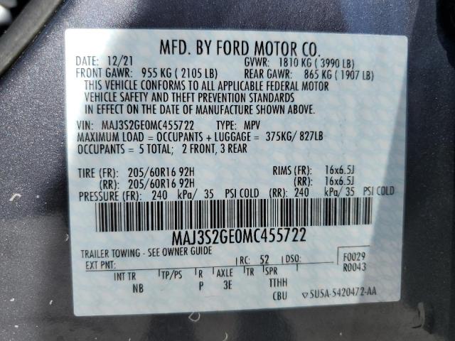 Photo 10 from auction – 2021 FORD ECOSPORT S with VIN MAJ3S2GE0MC455722